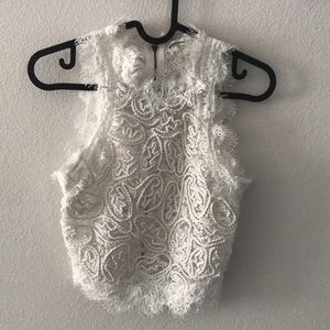 Delicate Lace Crop Top from Zara